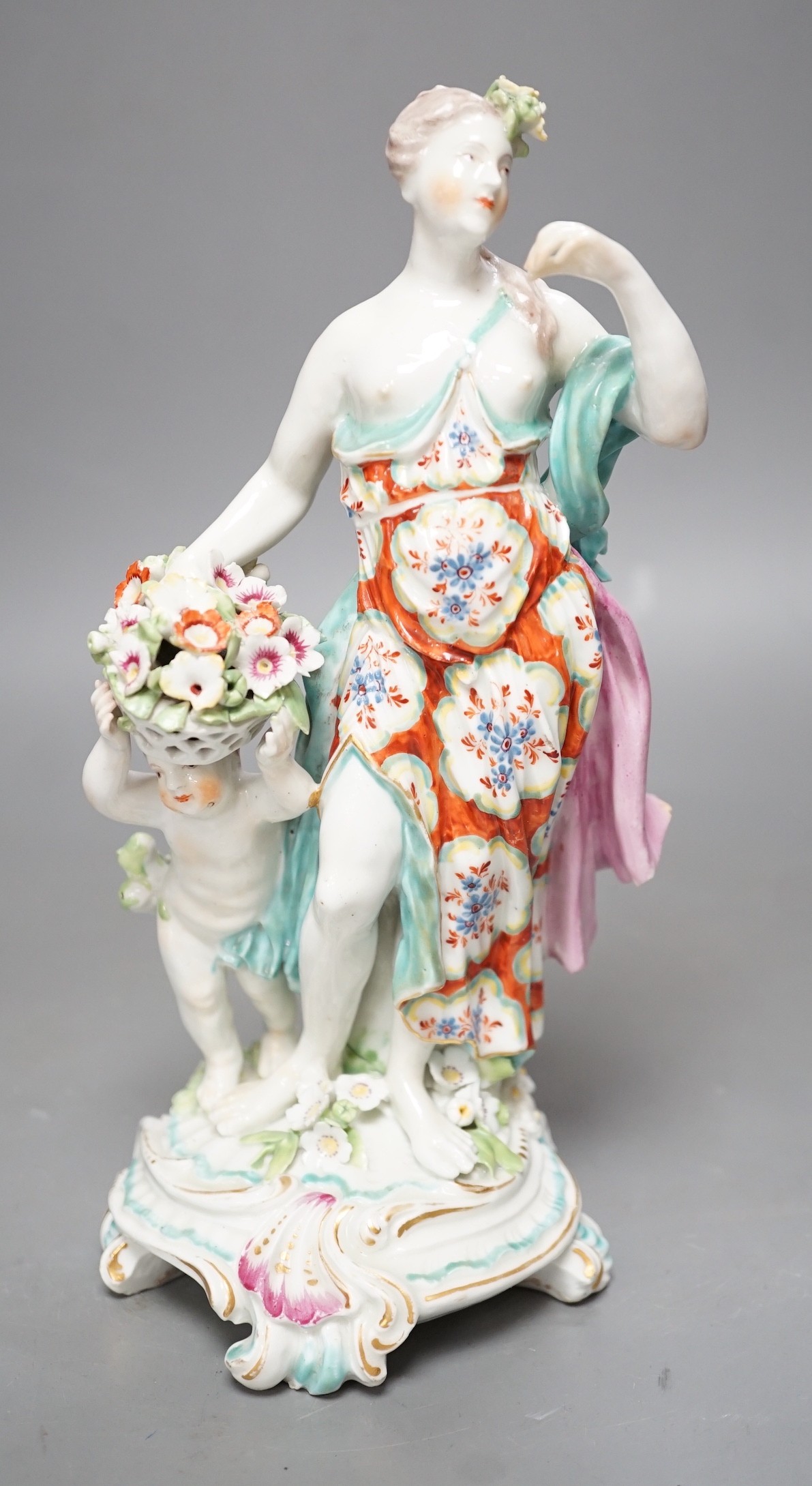 A Derby group emblematic of Spring, c.1770, 23cm high